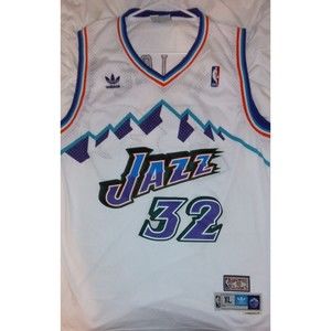 Karl Malone Utah Jazz Adidas Hardwood Classics Jersey XL Embroidered Replica
